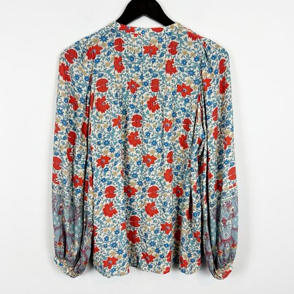 Spell Spell and The Gypsy Blue Floral Village Blouse in Sky Size XXS - Picture 7 of 7
